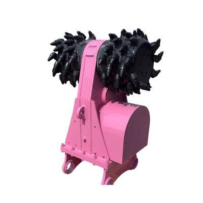 Accurately Control Construction Compact Design Excavator Drum Cutter For 12-17 Ton Excavator