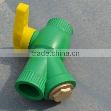 Plastic Ball Valve with Filter / Strainer (Brass core) manufacturer for underfloor heating system