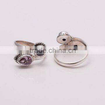 PEACH TOPAZ TOE RING ,925 sterling silver jewelry wholesale,WHOLESALE SILVER JEWELRY,SILVER EXPORTER,SILVER JEWELRY FROM INDIA