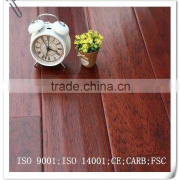 Handscraped surface Walnut 7-layer Engineered wood Flooring Red Color