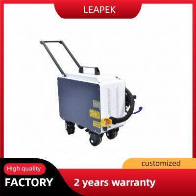Portable 100w 200w Fiber Laser Cleaning Machine Laser Rust Removal Machine Pulsed Laser Cleaner photo-2