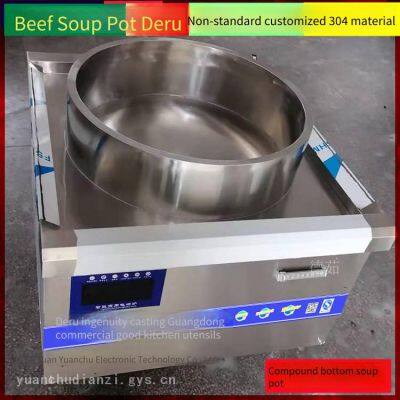 Deru Integrated Sheep Soup Pot With 20kw Induction Cooker for Commercial Use, for Boiling Beef Soup, Power Specification Can be Customized photo-3