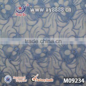 cotton small flower embroidery organza fabric