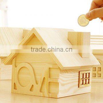 Christmas creative wooden coin storage box wooden money saving box wooden jewellery box