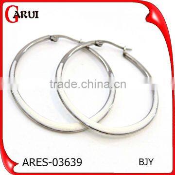Sexy Ladies Earring Designs Pictures Silver Black Colored Hoop Earrings photo-2