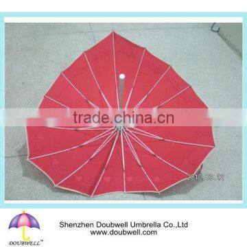 red heart shaped umbrella