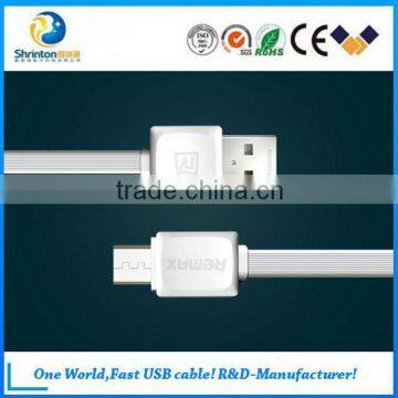 Top selling Remax fast speed date USB data cable for iphone 5/6 and android