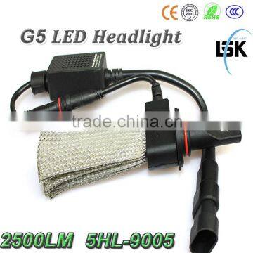 G5 led headlight brightness light moto 9005 led headlight bulb with Factory supply