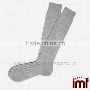 Gray 100% Cashmere Knee High Socks