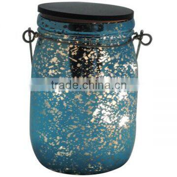 Outdoor decoration LED Solar Operated blue sun Jar Light