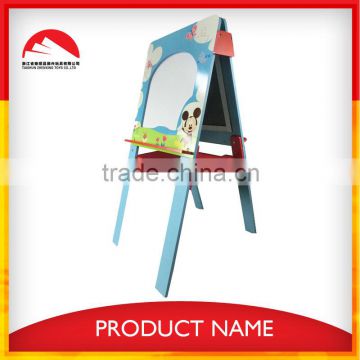 small blue wooden easel