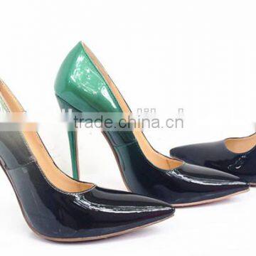 Women High Heel Shoes 12cm,Ombre Patent Leather 120mm Heels Shoe,Ladies Fashion Stiletto Pencil Heels for Girls