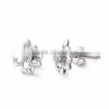 Wholesale fashion flower earring display set new design silver jewelry