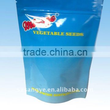 Stand up zipper bag for plant seed