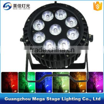 RGBWA UV IP65 6in1 9pcs 15w outdoor par light 6color led par can