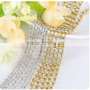 Wholesales AAA Quality Shinny Crystal Cup Roll Rhinestone Chain for Jewelry Cheapest