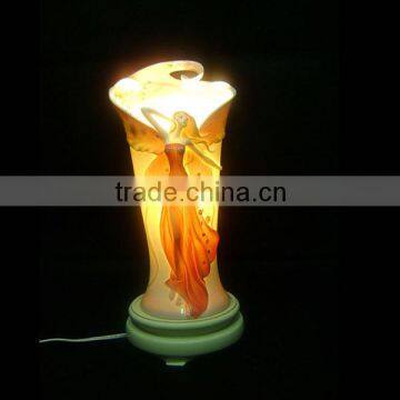 Antique Flower Fairy ceramic table lamp