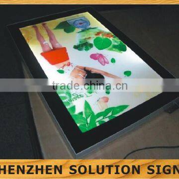 Frameless wall-mounted super slim crystal light box