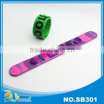 Colourful slap cheap custom silicone wristband