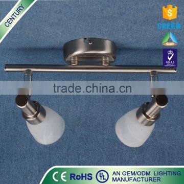 GU10 50w white metal glass ceiling lamp