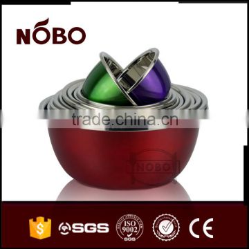 stainless steel colorful hand mixer with bowl