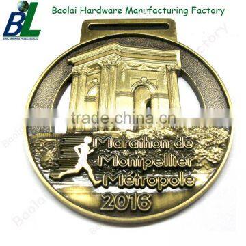 Cut-out zinc alloy die casted 3d modeled medal