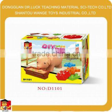DIY The Zoo Animals Toys, Plastic Toys Blocks