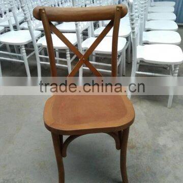 2015 hot sale cross back chair wood restaurant dining chair