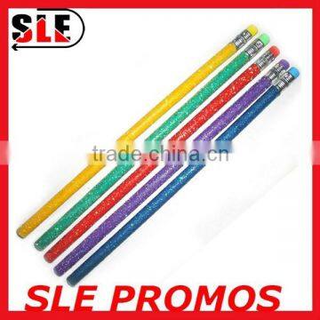 high quality gold powder colorful eraser pencil