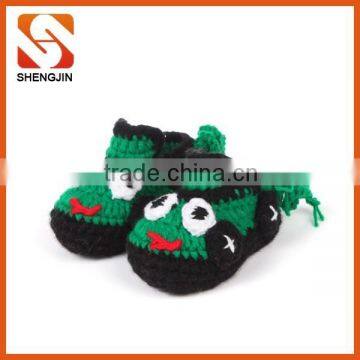 Factory direct sale high quality handmade baby crochet wool shoes