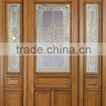 Luxury Wood Glass Doors Design With Side Lite And Transom DJ-S9122MSTHS