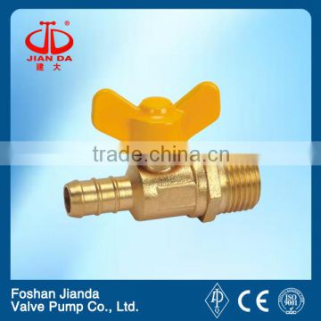 with butterfly handle brass male threaded gas valve