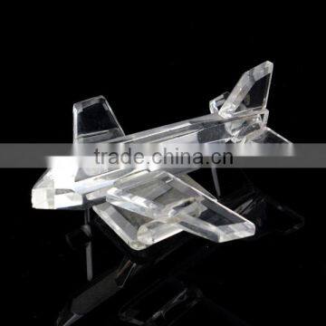 lovely crystal glass airplane model for baby shower gifts