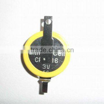 3V cr1616 button cell with solder tabs