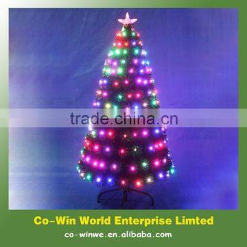 Multi coloured LEDS fiber optic christmas tree