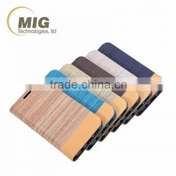 for samsung galaxy s6 edge Wood Texture pattern wallet style leather case for samsung s6 edge Cell phone case