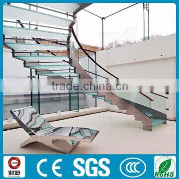 Modern Interior Glass Curved Stair for Loft photo-5