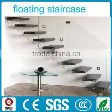 Europe Glass Floating Stairs With Light/LED photo-4