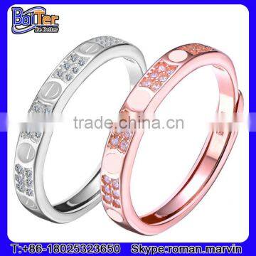 High Polished Stainless Steel Gold Couple Ring Without Stone photo-3