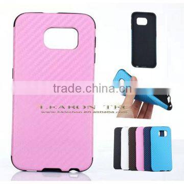 High Quality Ultrathin Carbon Fiber Style Soft TPU Back Cover Case For Samsung Galaxy S6 photo-5