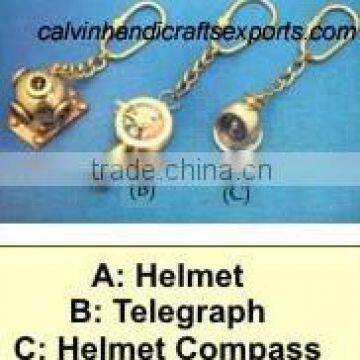 Helmet,telegraph,helmet compass key chain