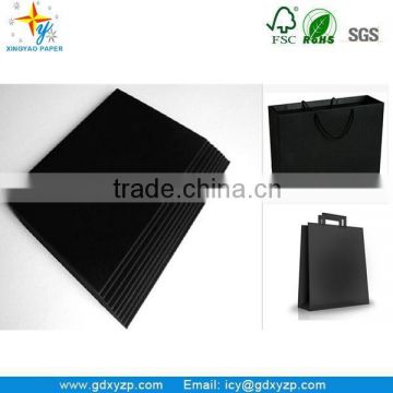 Wood Pulp Black Core Board Black Cardboard Paper for Bags and Box Packaging