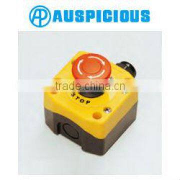 IP65 Waterproof Push Button Control Station Box with Latching Emergency Stop Switch