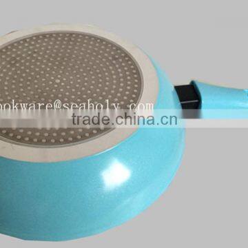 ITALY Aluminum Ceramic Deep Frying Pan With Induction Bottom/detachable Handle photo-2