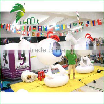 Hongyi White Promotion Display Shape PVC Interesting Inflatable Standing Eyes Shape