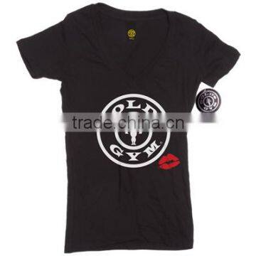 Gold Gym The Pucker Deep-V neck Shirts