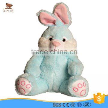 lovely blue sitting rabbit plush toy