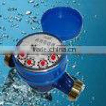 Single jet liquid sealed water meter