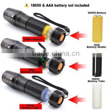 Best Military Grade Waterproof 3 x AAA/18650 / 26650 XML T6 LED Military Flashlight Quality Choice photo-5