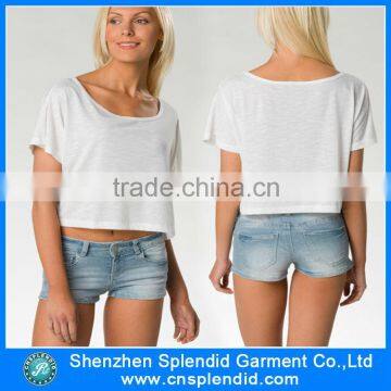 Customl ladies blank crop tops wholesale women